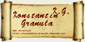Konstantin Granula vizit kartica